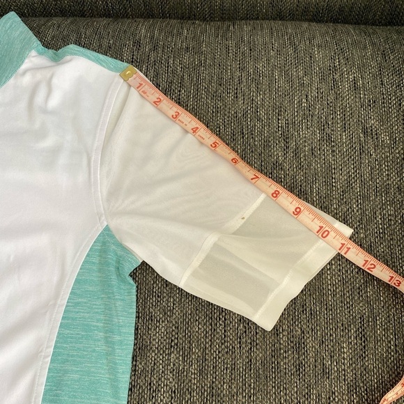 Chase 54 women's golf shirt aqua and white medium - Picture 12 of 12
